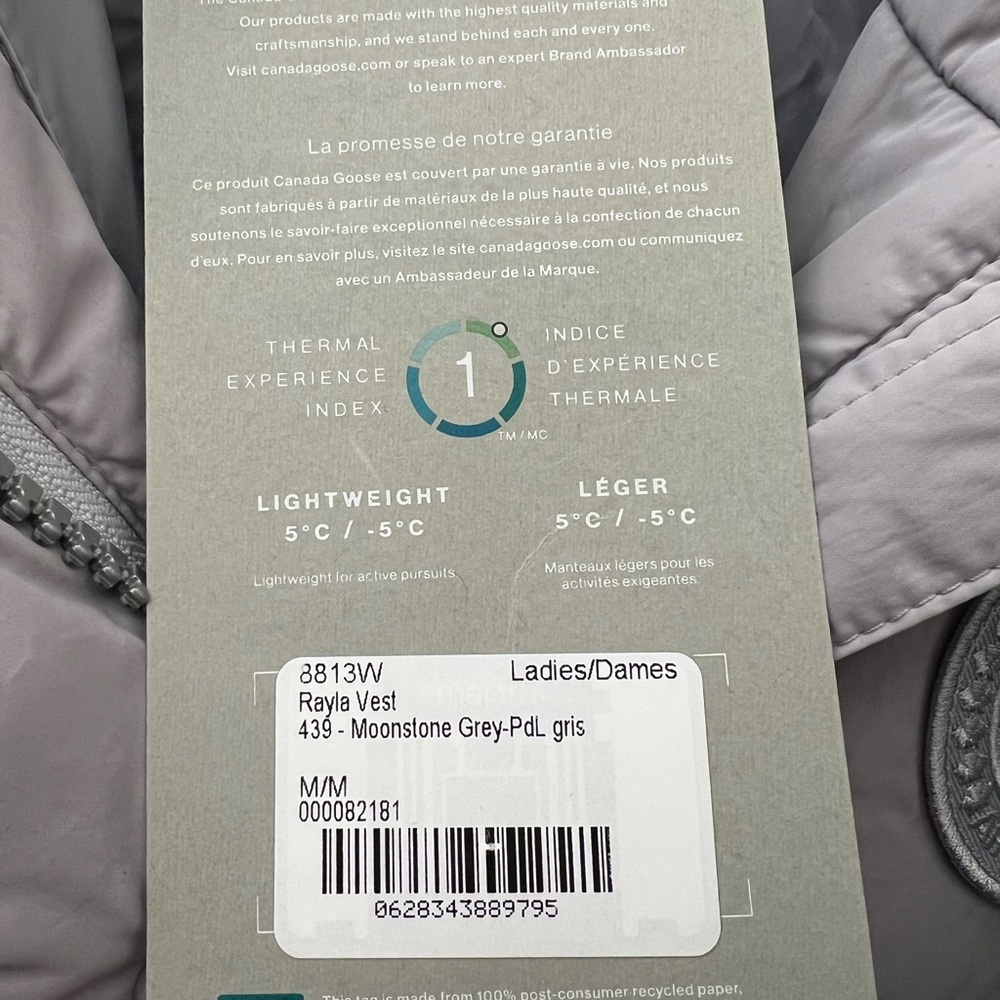 Canada Goose Rayla Vest in Moonstone Grey - Picture 8 of 8
